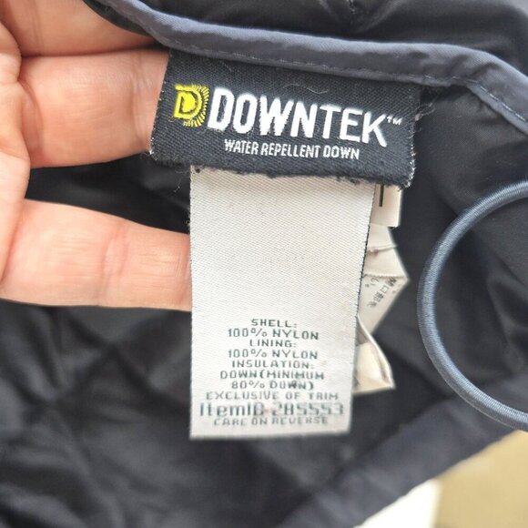 L.L. Bean Petite Mountain Classic Navy Down ooded Parka Jacket Downtek - Picture 7 of 9